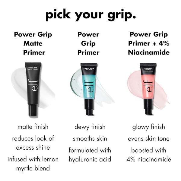 E.L.F. Power Grip Matte Primer Mini, Gel-Based & Hydrating Face Primer for Smoothing Skin & Gripping Makeup, Moisturizes & Primes, Travel Size