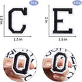 Boao 104 Pcs Iron on Alphabet Letter Patches Embroidered Fabric Appliques with Heat Seal Backing for T-Shirts Jeans Jackets Bags Hats DIY Crafts