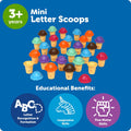 Learning Resources Mini Letter Scoops,Preschool Learning Toys, Stacking Toys, Montessori Toys,Kids Easter Gifts, Ages 3+, 52 Pieces