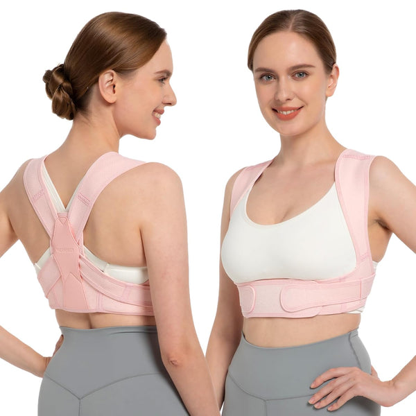 Posture Corrector for Women and Men, Adjustable Upper Back Brace for Clavicle Support and Providing Pain Relief from Neck, Shoulder, and Upper