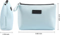 MAANGE Cosmetic Bags for Women Small Makeup Bag for Purse Pu Leather Makeup Pouch Travel Makeup Bag with Zipper Make Up Bag for Travelling Blue