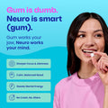 Neuro Energy & Focus Gum - Caffeine Gum with 40mg Natural Caffeine & L-Theanine - Nootropic Energy Supplement with B Vitamins - Sugar Free, Vegan
