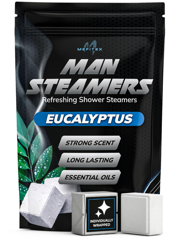 Shower Steamers for Men - 15 Pack Eucalyptus Aromatherapy Shower Steamers, Strong Scent, Long Lasting, Premium Essential Oils, Gifts for Men