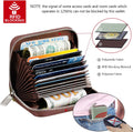 Furart Credit Card Wallet, Zipper Business Card Holder for Women, RFID Blocking, Keychain Wallet, Compact Size