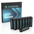 POWEROWL Lithium Batteries AA 16 Pack, High Capacity 1.5V Double a Battery Long Lasting Power for High-Tech Devices