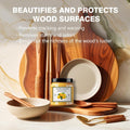 Premium Cutting Board Finish Wax - Natural Beeswax and Carnauba Wax - Improved with Lemon & Orange Oils - Beeswax Wood Polish - for Wood Butcher