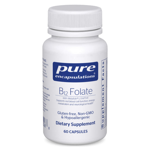 Pure Encapsulations B12 Folate - Energy Supplement to Support Nerves, Energy Metabolism & Cognitive Support* - with Vitamin B Folate as Metafolin