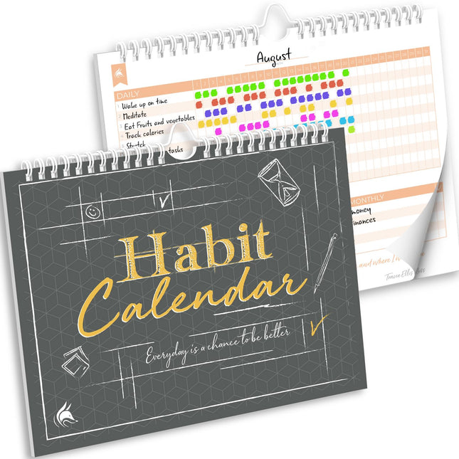 Clever Fox Habit Tracker Calendar Ã¢ÂÂ Inspirational Goal Tracker and Habit Ca