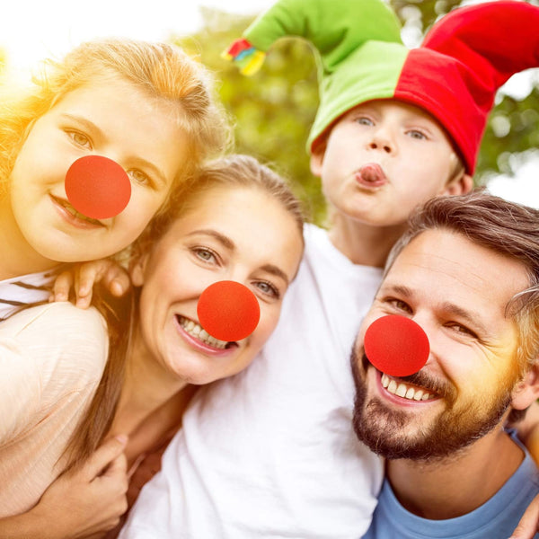 Boao 60 Pcs Red Clown Noses Bulk, Costume Foam Nose for Adults | Halloween Party Favors, Circus Carnival Dress Up, Red Foam Nose, Christmas