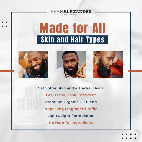 Evan Alexander Fine Grooming MY Serum Beard Oil for Men's, Fresh, 1 Fluid Ounces 1 Fl Oz (Pack of 1)