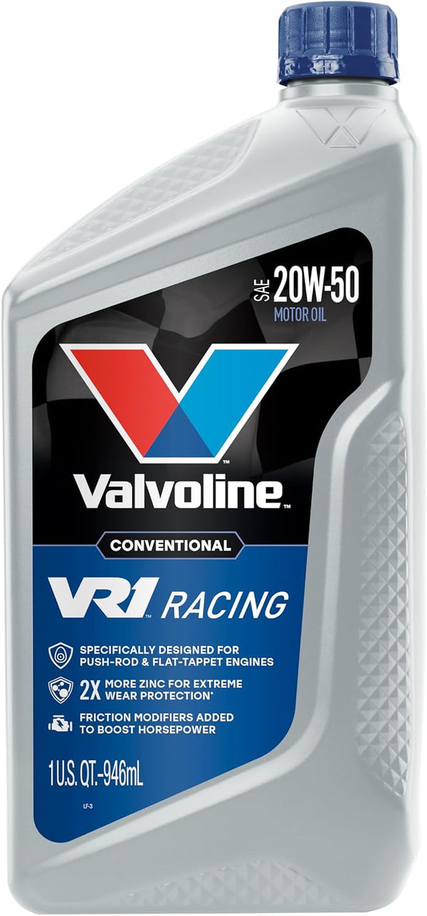 Valvoline VR1 Racing SAE 20W-50 Motor Oil 1 QT, Case of 6 VR1 1 QT, Case of 6 20W-50