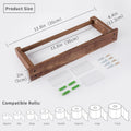 Wood-Paper-Towel-Holder-Under-Cabinet-Kitchen-Handmade - Wall Mounted/Adhesive No Drill Sturdy Roll Hanging Organizer, Horizontal Papertowel