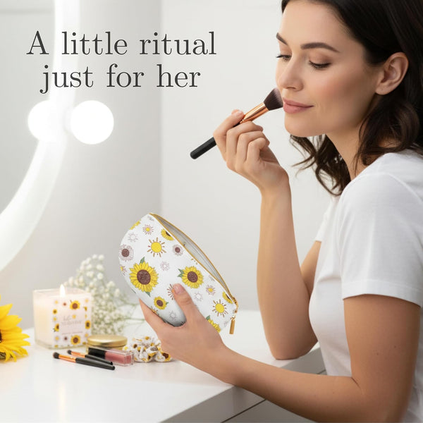 The Love Crate Co Sunflower Gifts for Women, Sunshine Gift Box | 15-Piece Gift-Ready Care Package with Blanket, Glass Tumbler & Spa Gifts for