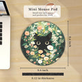 Hancynir Black Cat Mouse Pad, Cute Mouse Pads for Wireless Mouse Desk Accessories, Small Funny Mousepad with Non-Slip Rubber Base, Travel Mouse