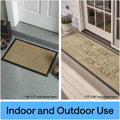 GORILLA GRIP 100% Waterproof All-Season WeatherMAX Doormat, US Designed Natural Rubber, Stain and Fade Resistant, Low Profile Indoor Outdoor Door