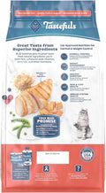 Blue Buffalo Tastefuls Chicken & Brown Rice Recipe Adult Indoor Dry Cat Food for Weight Control & Hairball Control, Real Chicken First, Natural