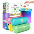 2.6 Gallon/330pcs Strong Trash Bags Colorful Clear Garbage Bags by Teivio, Bathroom Trash Can Bin Liners, Small Plastic Bags for home office