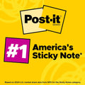 Post-it Super Sticky Notes, 4 x 4 in, Neon Fizz, 6 Lined Pads | School Supplies and Oﬃce Supplies, 2X the Sticking Power 4" x 4"