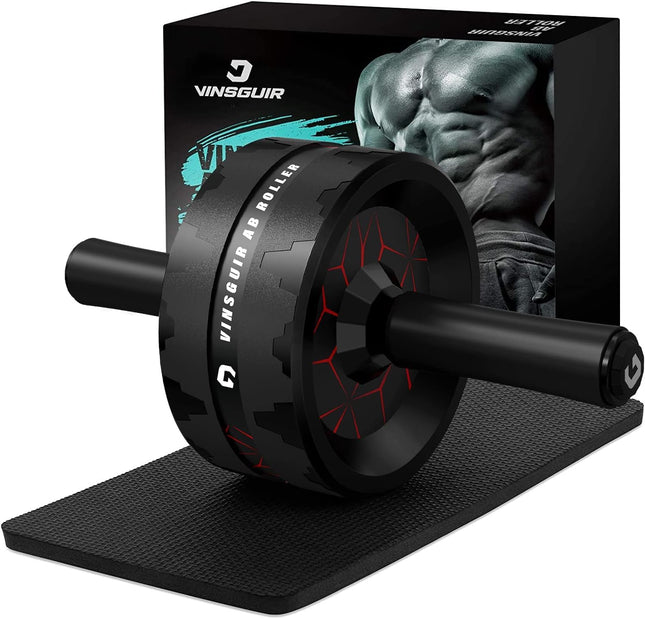 VINSGUIR Ab Roller Wheel, Abs & Core Workout Equipment for Home Gym with Knee Pa