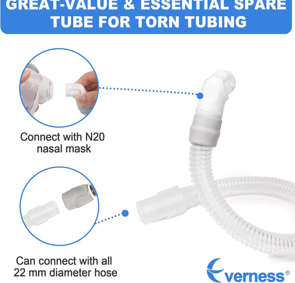 3 Packs Replacement Short Hose for N20, Reduce Air Leaks & Noisy Sound, Included 3 PCS of Short Tubes, Quick-Release Elbows and Swivels in One