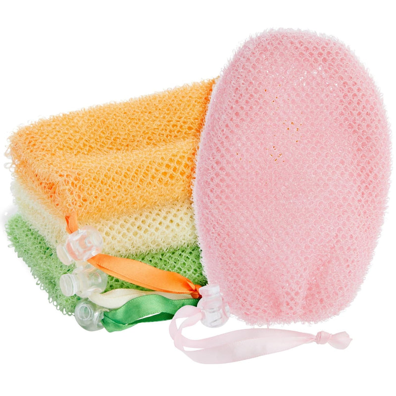 Juvale Soap Savers for Bar Soap with Drawstring Closure, Mesh Pouch for Exfoliating (4 Colors, 3.5 X 6 Inch) 4 Pack