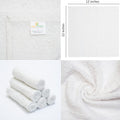 GOLD TEXTILES 24 Pack Economy White Washcloths Set (12x12 inches) - Cotton Blend Commercial Grade Cleaning Rags, Quick Drying & Soft Face Cloths,