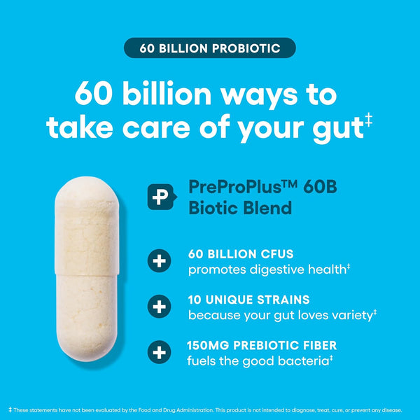 Physician'S Choice Probiotics 60 Billion CFU - 10 Strains + Organic Prebiotics - Immune, Digestive & Gut Health - Supports Occasional
