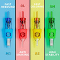 Poseidon 50Pcs Tattoo Cartridge Needles Assorted Mixed Size Round Liner Shader Magnum Curved/Round Mag # 12 Standard 3RL 5RL 7RL 9RL 5RS 7RS 9RS
