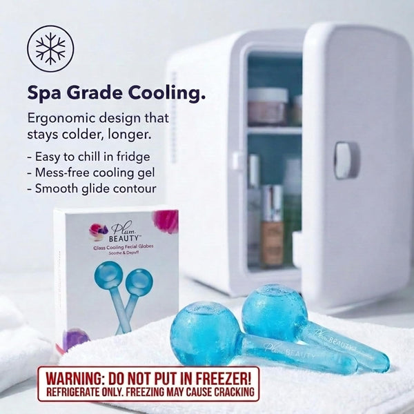 Plum Beauty Facial Cooling Globes, Cool Massage Tools for Reduces Puffiness | Cool Massage Tools for Refreshing Skincare Routine, Enhances Self