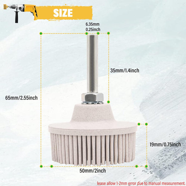 2 Inch Bristle Disc,6 Pieces Bristle Disc Grade - 120# 80# 50# Grit Abrasive Coating Removal Disc for Metal with 1/4 Inch Shank Attachment