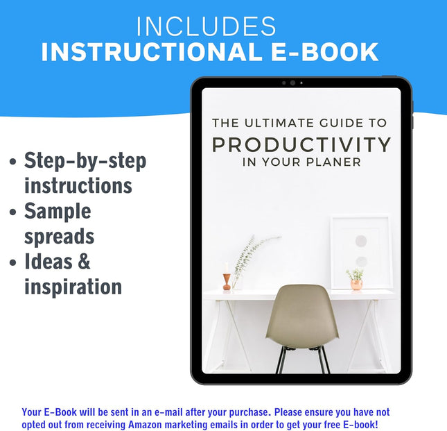 Ultimate Productivity Stickers Set - Large Value Pack of 20 Planner Sticker Shee
