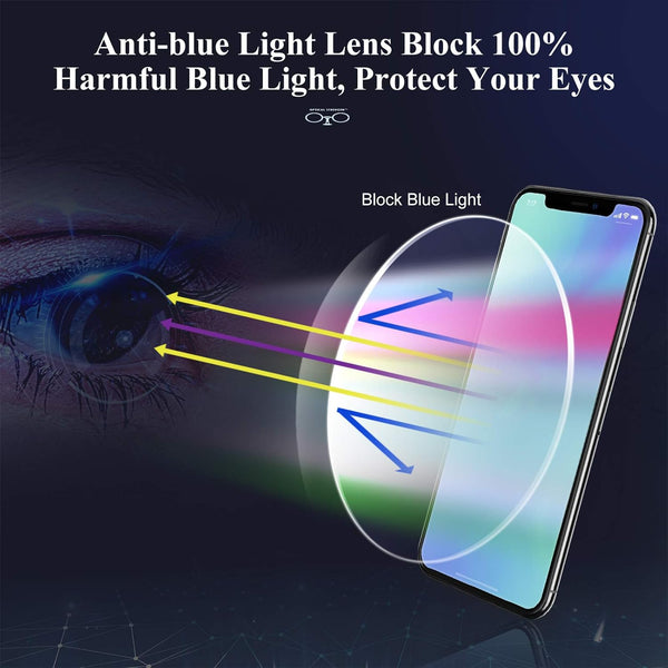 Reading Glasses for Men, 2.5 Blue Light Blocking Reading Glasses Metal Readers
