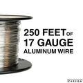 Zareba 17 Gauge Aluminum Wire for Electric Fencing, 250 ft Spool | Rust-Proof Aluminum, 90 lb Breaking Load, 38,000 PSI Tensile Strength, Fits All