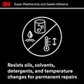 3M Black Super Weatherstrip and Gasket Adhesive, 08008, 5 fl oz, 1 Per Pack Black 5 fl. oz.