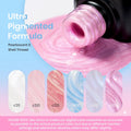 Beetles Pearl Gel Nail Polish Set, 6 Colors White Pink Blue Soak Off UV Gel | Pearl Shimmer Shades with Mermaid Tones & Swirl Effects For DIY Nail