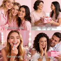 Firstfly Pack of 6 Crystal Flower Jelly Lipstick, Long Lasting Nutritious Lip Balm Lips Moisturizer Magic Temperature Color Change Lip Gloss (Pink)