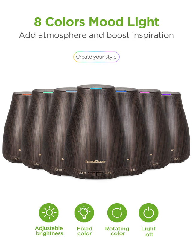 Innogear Essential Oil Diffuser with Oils, 100Ml Aromatherapy Diffuser with 6 Es
