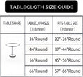 Walrus Round Vinyl Fitted Tablecloth with Flannel Backing Elastic Edge Design Table Cover Waterproof Oil-Proof PVC Table Cloth Stain-Resistant