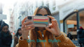 Slim Charge 5000mAh Portable Charger with Built-in USB-C Cable & Magnetic Attachment for iPhone 15/16/17 & Android - Lightweight TSA Approved - Retro