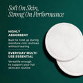SoulSation Organic Cotton Rounds, 400 Count - Makeup Remover Pads for Face, Lint-Free 100 Count (Pack of 4) Classic