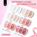 beetles Gel Polish Whispers of Love Jelly Gel Nail Polish Set - 6 Colors Milky White Nude Pink Neutral Sheer Translucent Soak Off UV Gel Nail Kit,