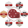 Awutzut 9 Inch 6 Hole Sanding Discs 40 Grit Hook and Loop for Drywall Sander 12PCS 40 Grit 12.0