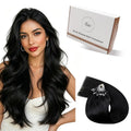 Hetto Micro Link Hair Extensions Human Hair Jet Black 12in 40g | Jet Black,Silky Straight, Invisible, Lightweight, Seamless blend, Daily wear
