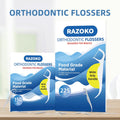 RAZOKO Orthodontic Flossers for Braces, Ortho Dental Floss Picks, Braces Flossers for Kids Teeth & Adults, Unflavored, 150 Count (Pack of 2)