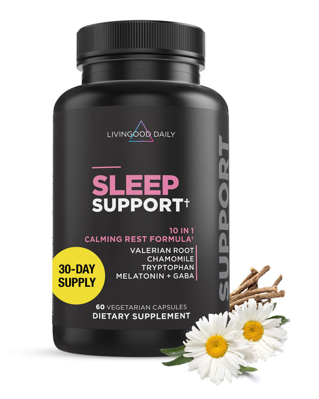 Livingood Daily Sleep Support, 5Mg Melatonin (60 Vegetarian Capsules) - Natural 
