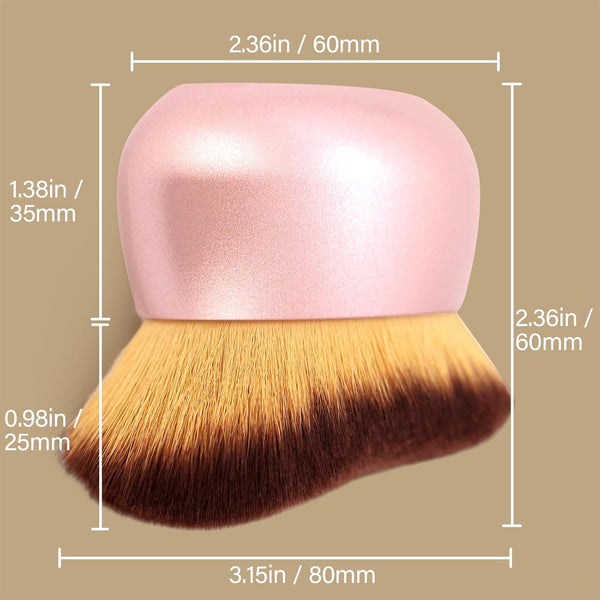 Extra Large Body Makeup Brush For Self Tanner, Leg Makeup &Bronzer Blend,75 mm Wide-headed Kabuki Brush Provides More Even &Pretty Application,
