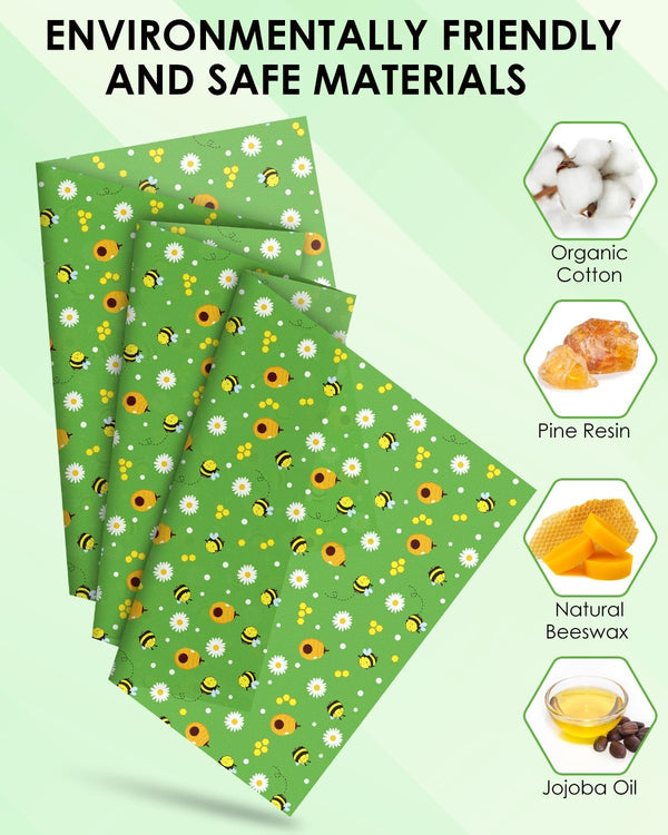 Beeswax Food Wraps 1 Meter Roll 13 x 39 Inch Reusable Beeswax Wraps Eco-Friendly Sustainable Food Storage Wraps for Sandwich, Cheese, Fruit,