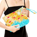 Fokongna Travel Makeup Bag - Wet Dry Bag for Swimsuit, Beach Pool Diapers, Dirty Yoga Gym Clothes - Zipper Pouch for Women, Sister, Friends -