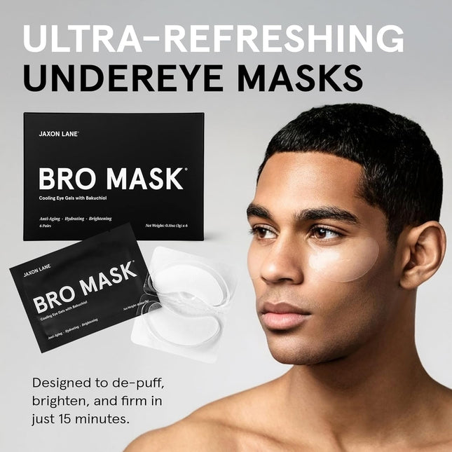 BRO MASK under Eye Gel Pads: Cooling Eye Patches for Dark Circles and Puffiness 