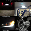 Alla Lighting T10 Wedge 194 168 2825 W5W LED Bulbs, 6000K White License, Reverse, Trunk, Marker, Parking, Door, Map, Dome Lights Lamps, 360ÃÂ° Light